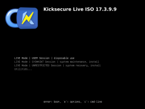 Kicksecure ISO GRUB